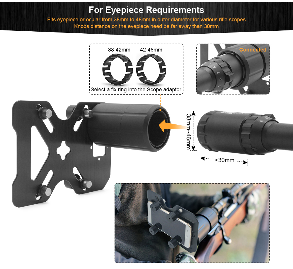 Адаптер для крепл. смартфона к прицелу Smart Shoot Scope Mount купить с  доставкой в Москве по низкой цене